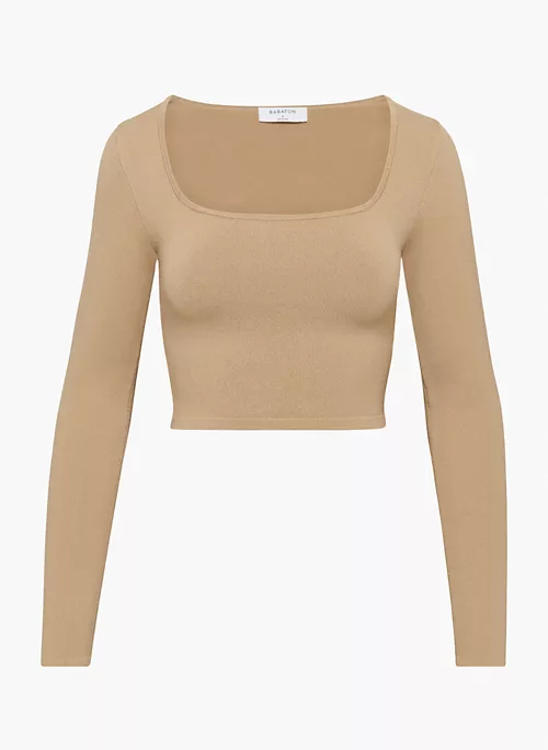 Sculpt Knit Squareneck Longsleeve Top 6 Sculpt Knit Squareneck Longsleeve Top - Image 6
