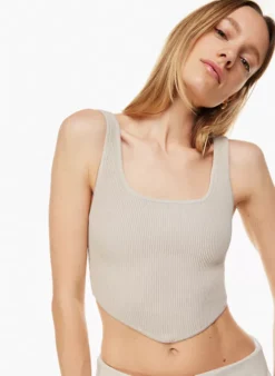 Sculpt Knit Squareneck Point Tank