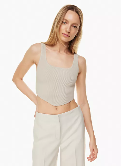 Sculpt Knit Squareneck Point Tank 3 Sculpt Knit Squareneck Point Tank - Image 3