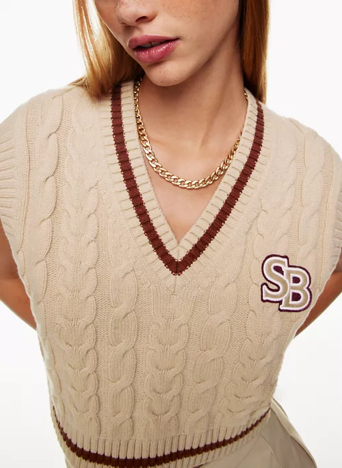 Winston Cropped Sweater Vest 3 Winston Cropped Sweater Vest - Image 3