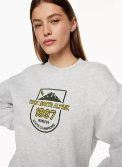 New Cozy Fleece Boyfriend Crew Sweatshirt