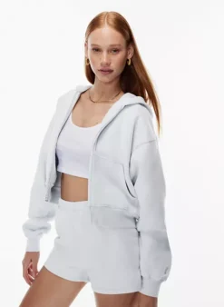 Cozy Fleece Boyfriend Boxy Zip Hoodie