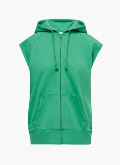 Cozy Fleece Boyfriend Sleeveless Zip Hoodie -Agolde Shop s22 03 a03 98018 24304 off a