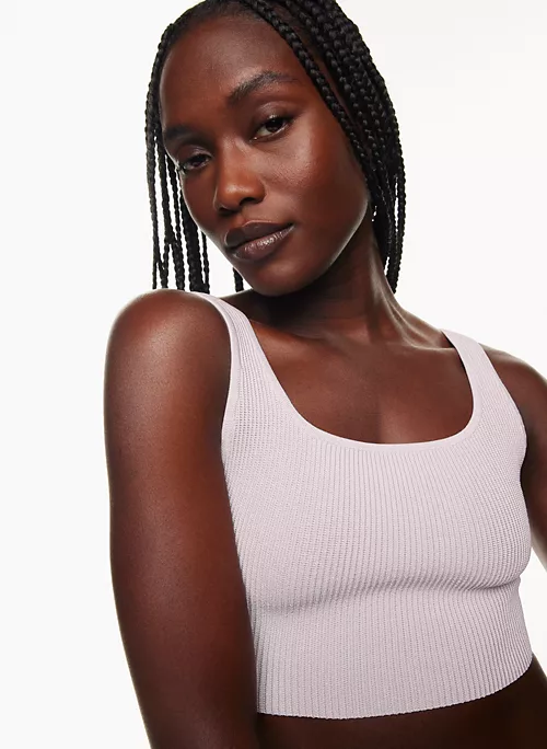 Sculpt Knit Squareneck Cropped Tank 2 Sculpt Knit Squareneck Cropped Tank - Image 2