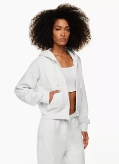 Terry Fleece Boyfriend Boxy Zip Hoodie