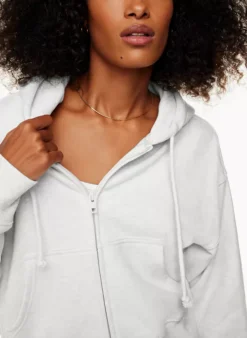 Terry Fleece Boyfriend Boxy Zip Hoodie -Agolde Shop s23 03 a03 102326 19451 on c