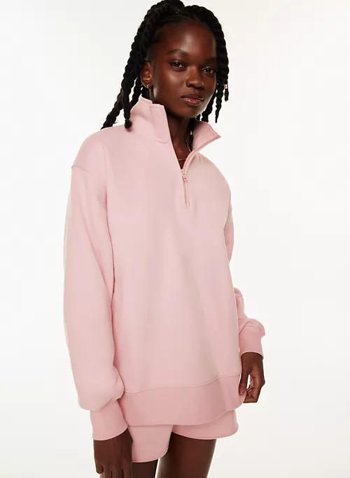 New Cozy Fleece Boyfriend 1/4 Zip Sweatshirt 1 New Cozy Fleece Boyfriend 1/4 Zip Sweatshirt