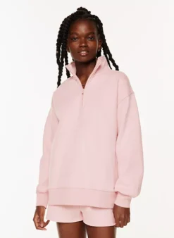 New Cozy Fleece Boyfriend 1/4 Zip Sweatshirt 9 New Cozy Fleece Boyfriend 1/4 Zip Sweatshirt -Agolde Shop s23 03 a03 106787 30225 on c