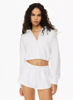 Terry Fleece Perfect Cinch Zip Hoodie