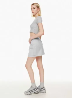 Terry Fleece Cargo Mini Skirt