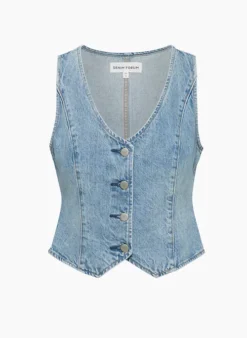 The 90s Mia Denim Vest -Agolde Shop s23 10 a02 110091 30426 off a