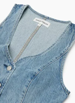 The 90s Mia Denim Vest -Agolde Shop s23 10 a02 110091 30426 off d
