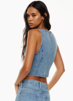 The 90s Mia Denim Vest -Agolde Shop s23 10 a02 110091 30426 on e